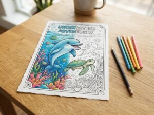 Categorie-overzicht van vrolijke kleurplaten met het thema zeedieren.